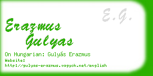 erazmus gulyas business card