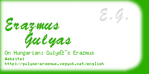 erazmus gulyas business card